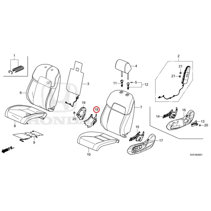 [NEW] JDM HONDA ZR-V e:HEV RZ4 2025 Front Seat (Passenger Side) GENUINE OEM - Image 19
