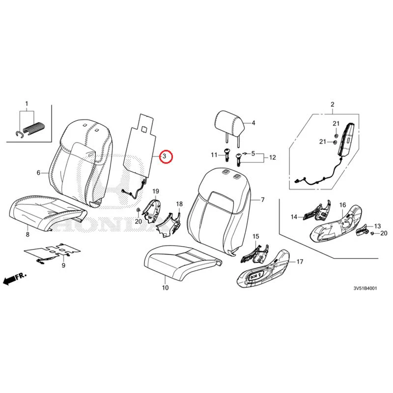 [NEW] JDM HONDA ZR-V e:HEV RZ4 2025 Front Seat (Passenger Side) GENUINE OEM - Image 4