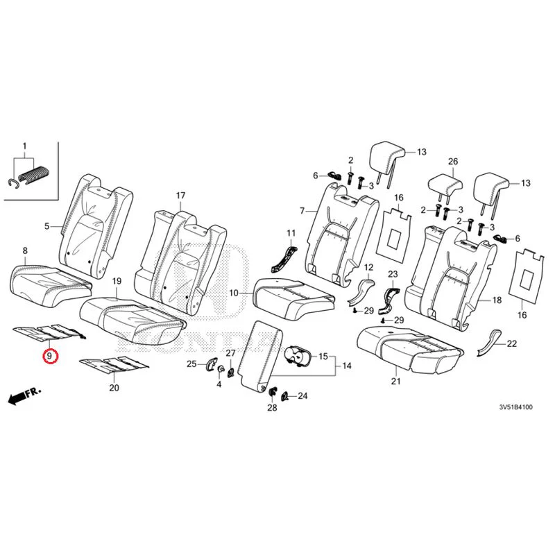 [NEW] JDM HONDA ZR-V e:HEV RZ4 2025 Rear Seat GENUINE OEM - Image 14