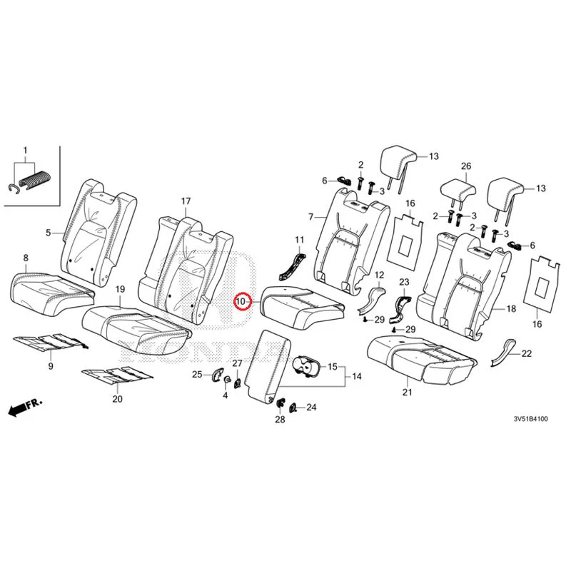 [NEW] JDM HONDA ZR-V e:HEV RZ4 2025 Rear Seat GENUINE OEM - Image 15