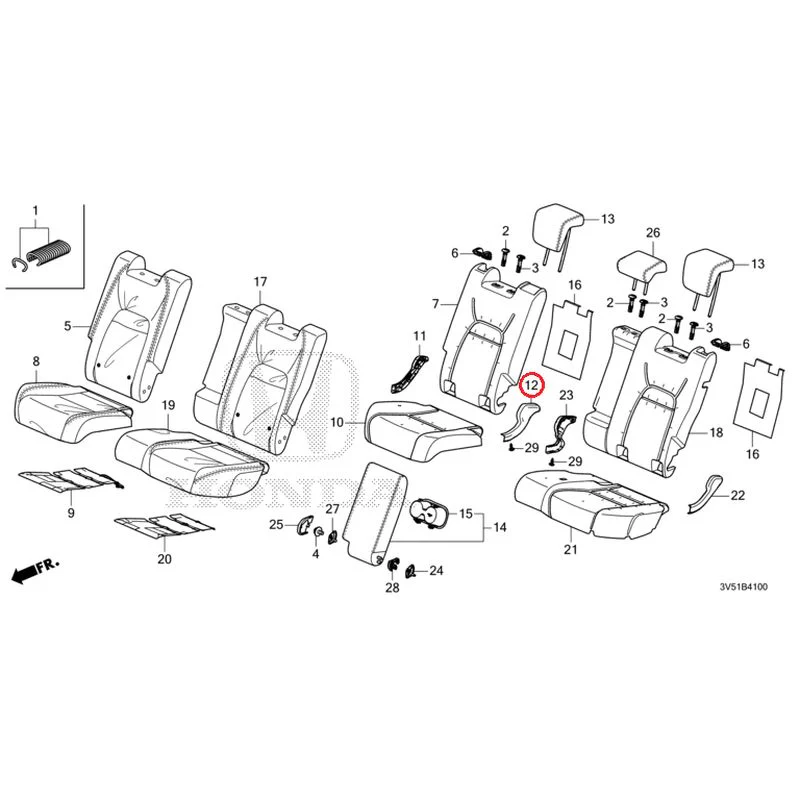[NEW] JDM HONDA ZR-V e:HEV RZ4 2025 Rear Seat GENUINE OEM - Image 17