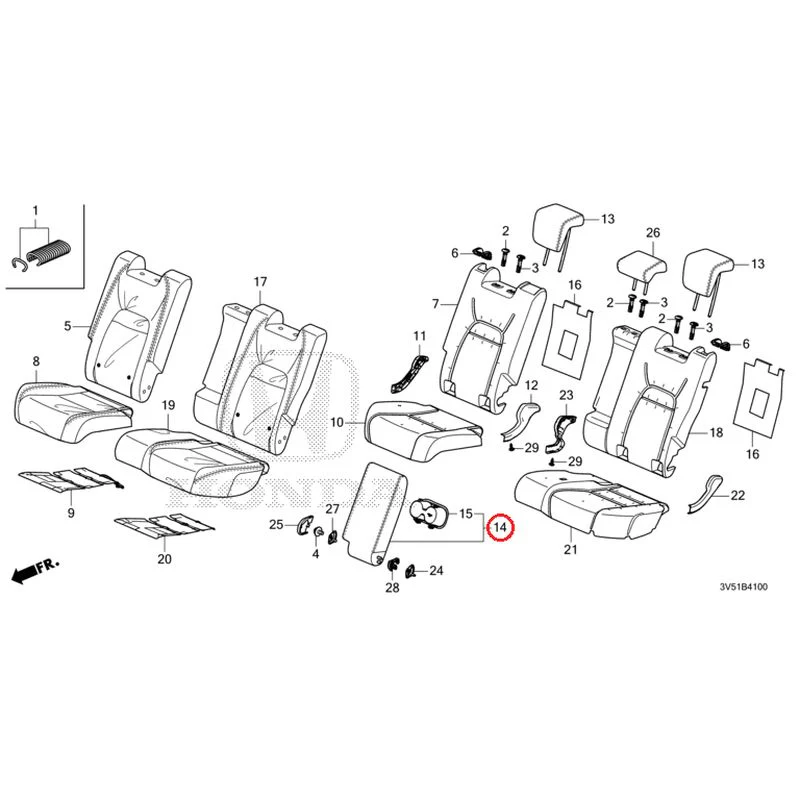 [NEW] JDM HONDA ZR-V e:HEV RZ4 2025 Rear Seat GENUINE OEM - Image 20