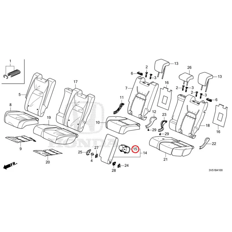 [NEW] JDM HONDA ZR-V e:HEV RZ4 2025 Rear Seat GENUINE OEM - Image 22