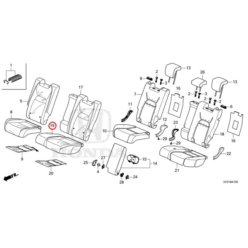 [NEW] JDM HONDA ZR-V e:HEV RZ4 2025 Rear Seat GENUINE OEM - Image 28