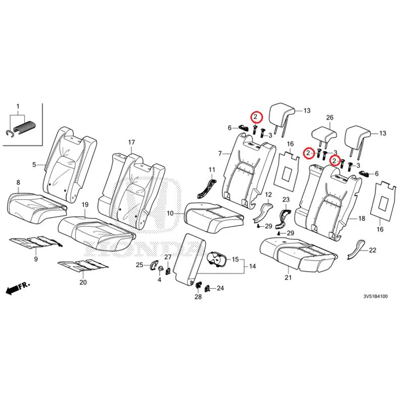 [NEW] JDM HONDA ZR-V e:HEV RZ4 2025 Rear Seat GENUINE OEM - Image 3