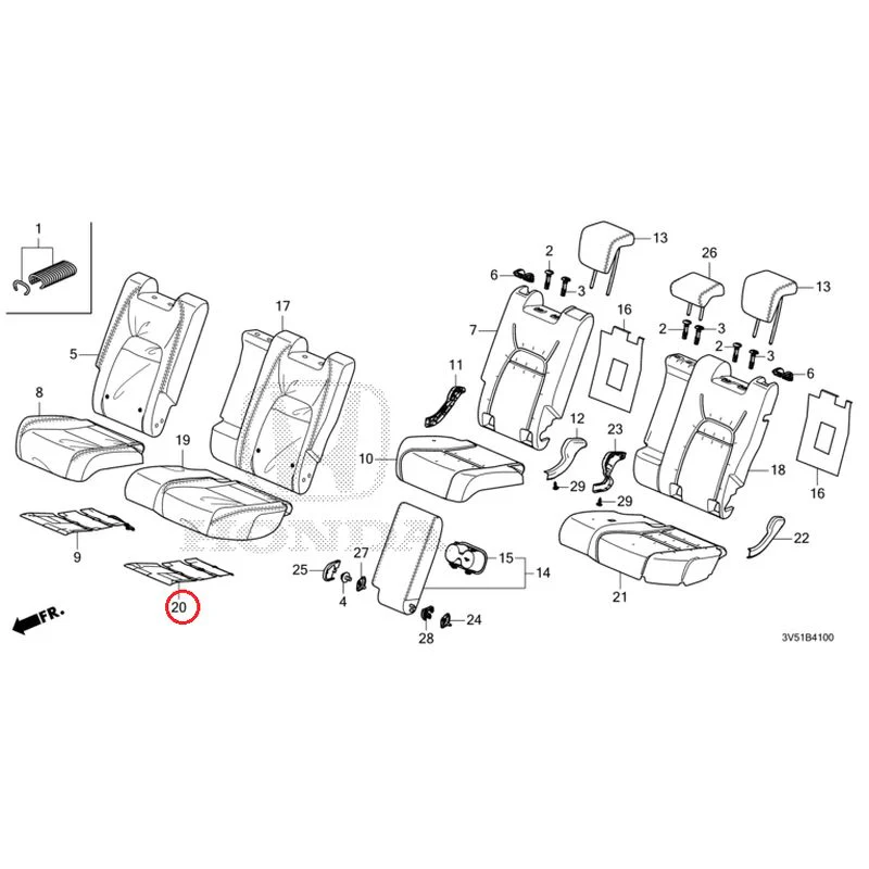 [NEW] JDM HONDA ZR-V e:HEV RZ4 2025 Rear Seat GENUINE OEM - Image 31