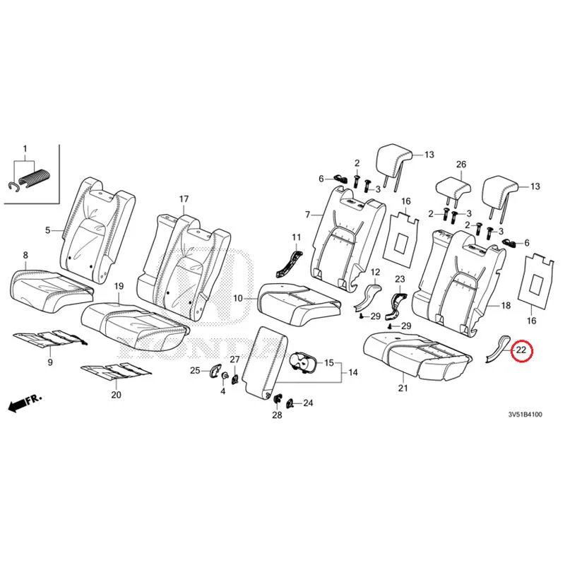 [NEW] JDM HONDA ZR-V e:HEV RZ4 2025 Rear Seat GENUINE OEM - Image 33