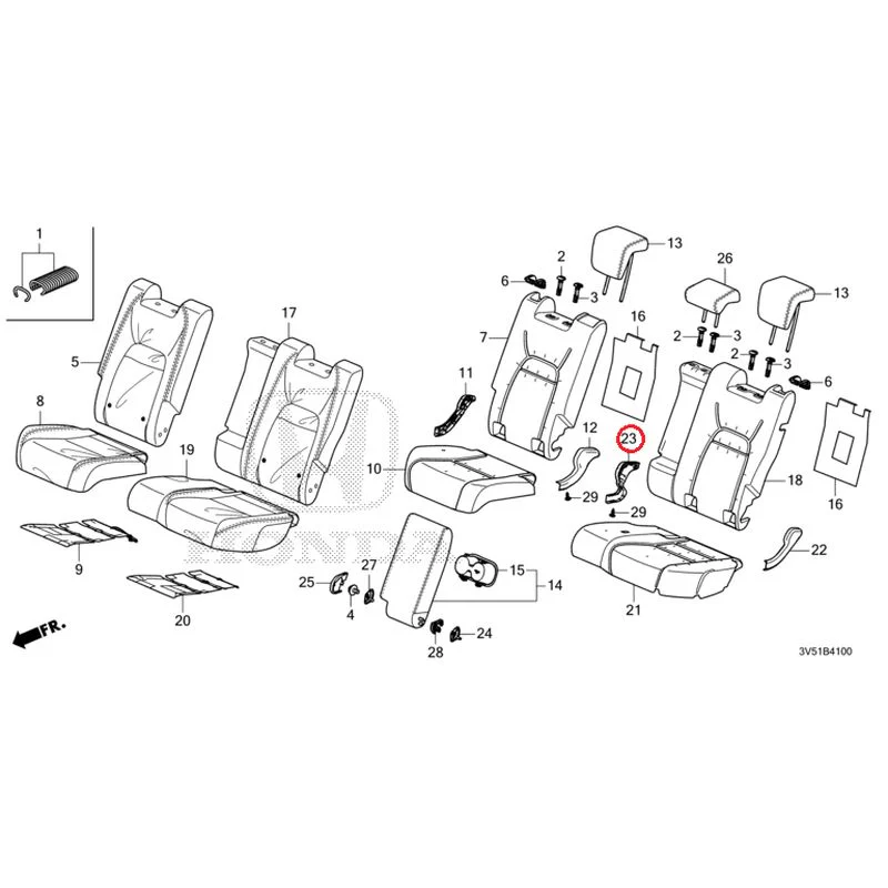 [NEW] JDM HONDA ZR-V e:HEV RZ4 2025 Rear Seat GENUINE OEM - Image 34