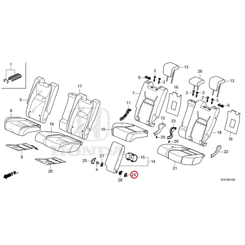[NEW] JDM HONDA ZR-V e:HEV RZ4 2025 Rear Seat GENUINE OEM - Image 35
