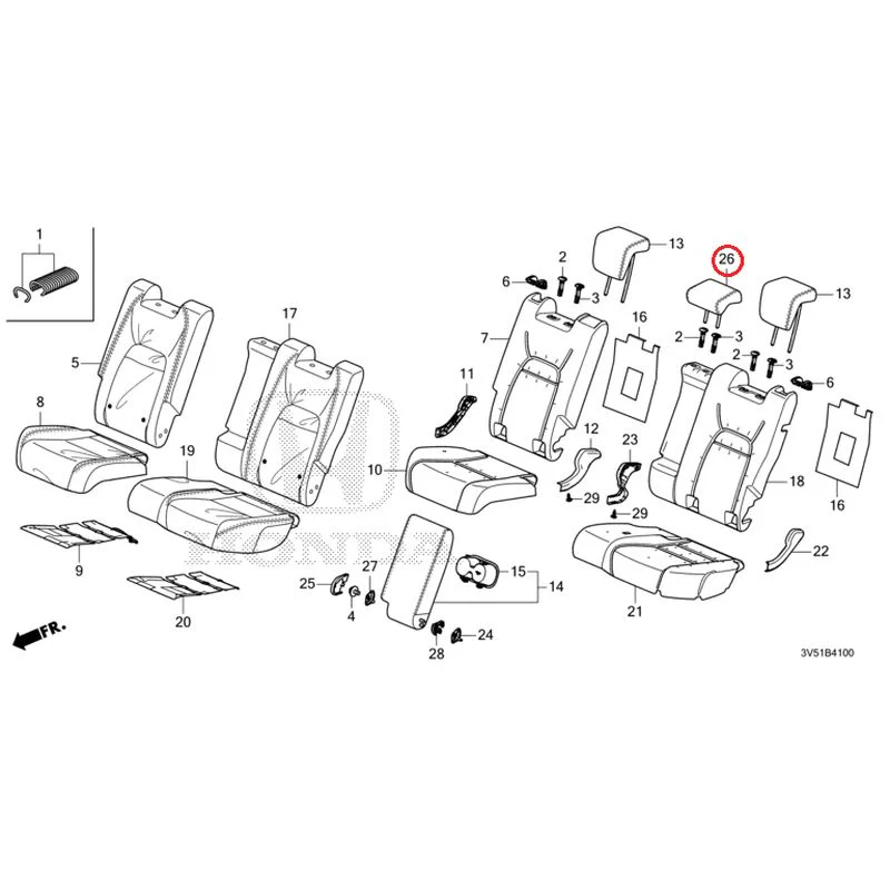 [NEW] JDM HONDA ZR-V e:HEV RZ4 2025 Rear Seat GENUINE OEM - Image 38