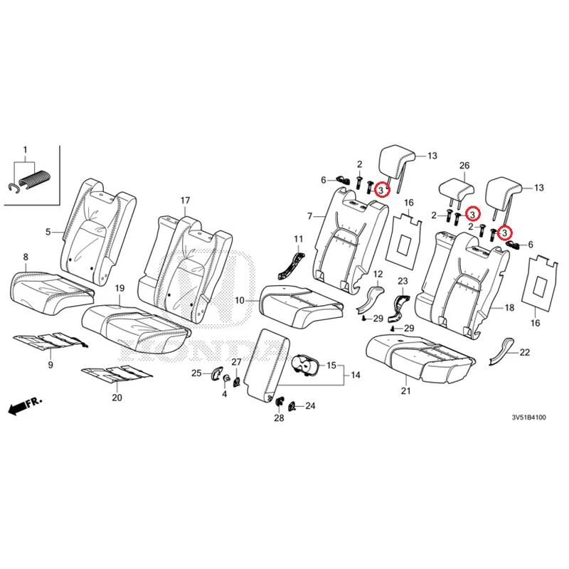 [NEW] JDM HONDA ZR-V e:HEV RZ4 2025 Rear Seat GENUINE OEM - Image 4