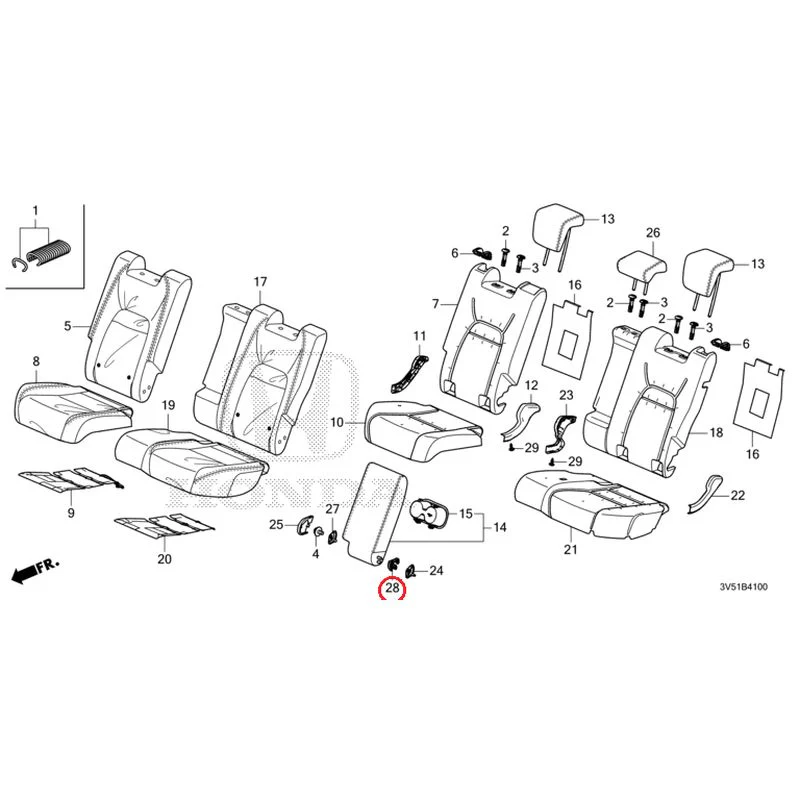 [NEW] JDM HONDA ZR-V e:HEV RZ4 2025 Rear Seat GENUINE OEM - Image 40