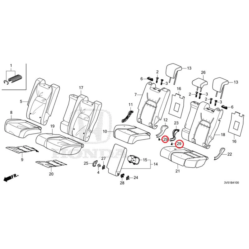 [NEW] JDM HONDA ZR-V e:HEV RZ4 2025 Rear Seat GENUINE OEM - Image 41