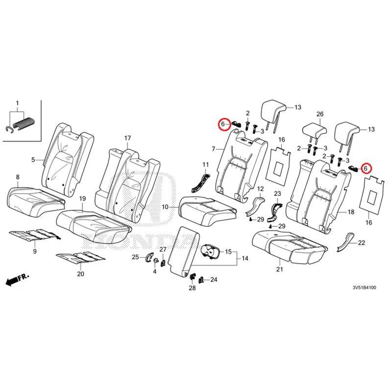 [NEW] JDM HONDA ZR-V e:HEV RZ4 2025 Rear Seat GENUINE OEM - Image 8