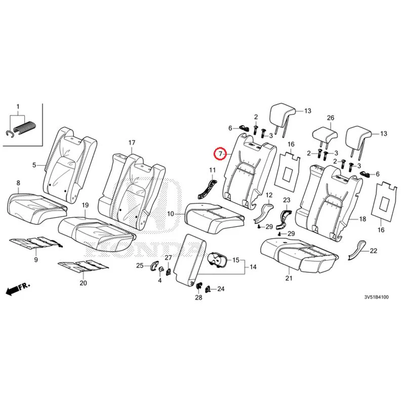 [NEW] JDM HONDA ZR-V e:HEV RZ4 2025 Rear Seat GENUINE OEM - Image 9
