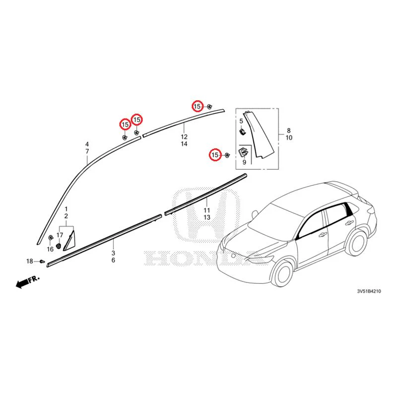[NEW] JDM HONDA ZR-V e:HEV RZ4 2025 Molding GENUINE OEM - Image 16