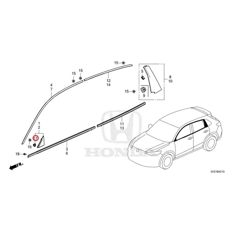 [NEW] JDM HONDA ZR-V e:HEV RZ4 2025 Molding GENUINE OEM - Image 18