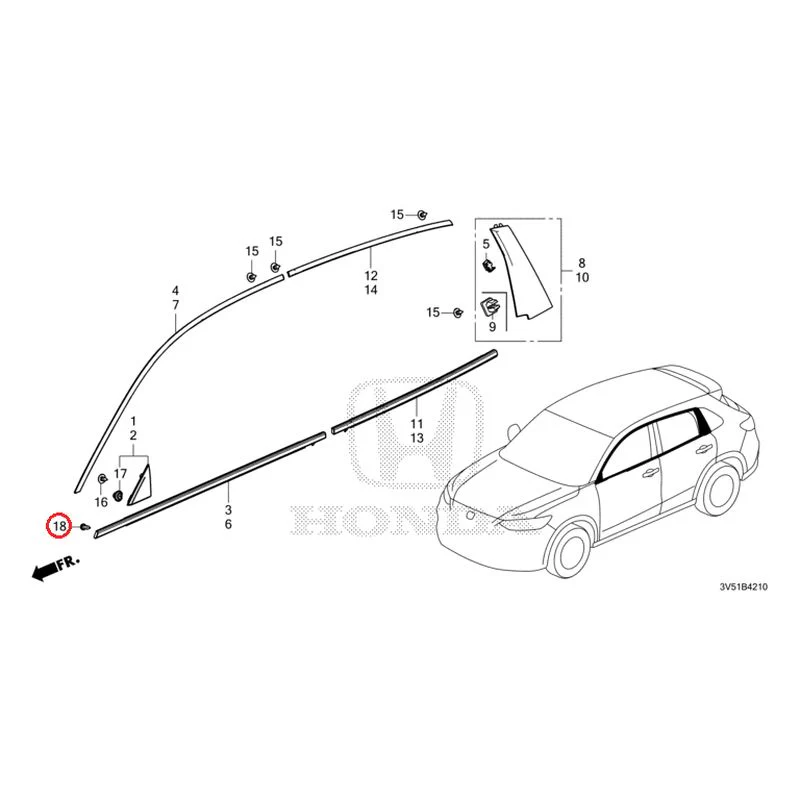 [NEW] JDM HONDA ZR-V e:HEV RZ4 2025 Molding GENUINE OEM - Image 19