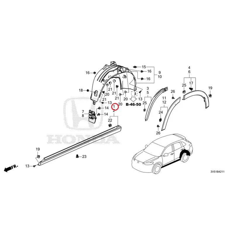 [NEW] JDM HONDA ZR-V e:HEV RZ4 2025 Side Sill Garnish/Protector GENUINE OEM - Image 3