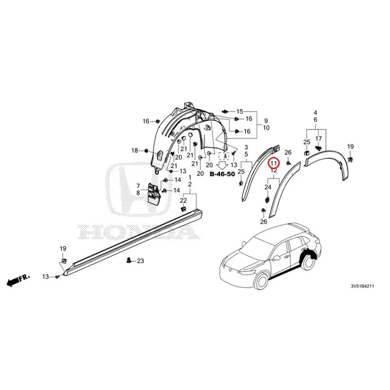 [NEW] JDM HONDA ZR-V e:HEV RZ4 2025 Side Sill Garnish/Protector GENUINE OEM - Image 41