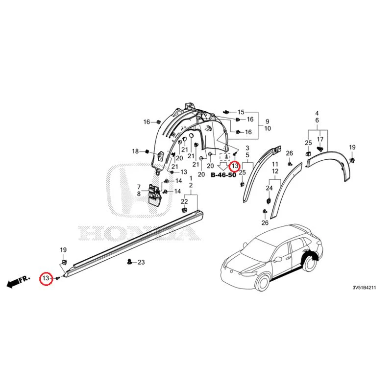 [NEW] JDM HONDA ZR-V e:HEV RZ4 2025 Side Sill Garnish/Protector GENUINE OEM - Image 50