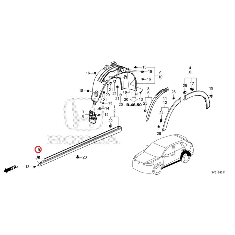 [NEW] JDM HONDA ZR-V e:HEV RZ4 2025 Side Sill Garnish/Protector GENUINE OEM - Image 56
