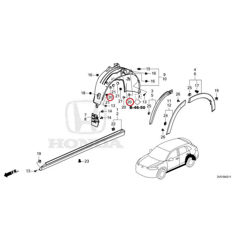 [NEW] JDM HONDA ZR-V e:HEV RZ4 2025 Side Sill Garnish/Protector GENUINE OEM - Image 57