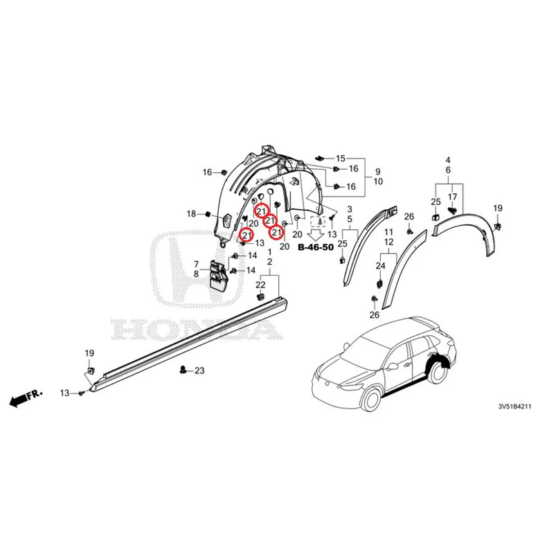[NEW] JDM HONDA ZR-V e:HEV RZ4 2025 Side Sill Garnish/Protector GENUINE OEM - Image 58