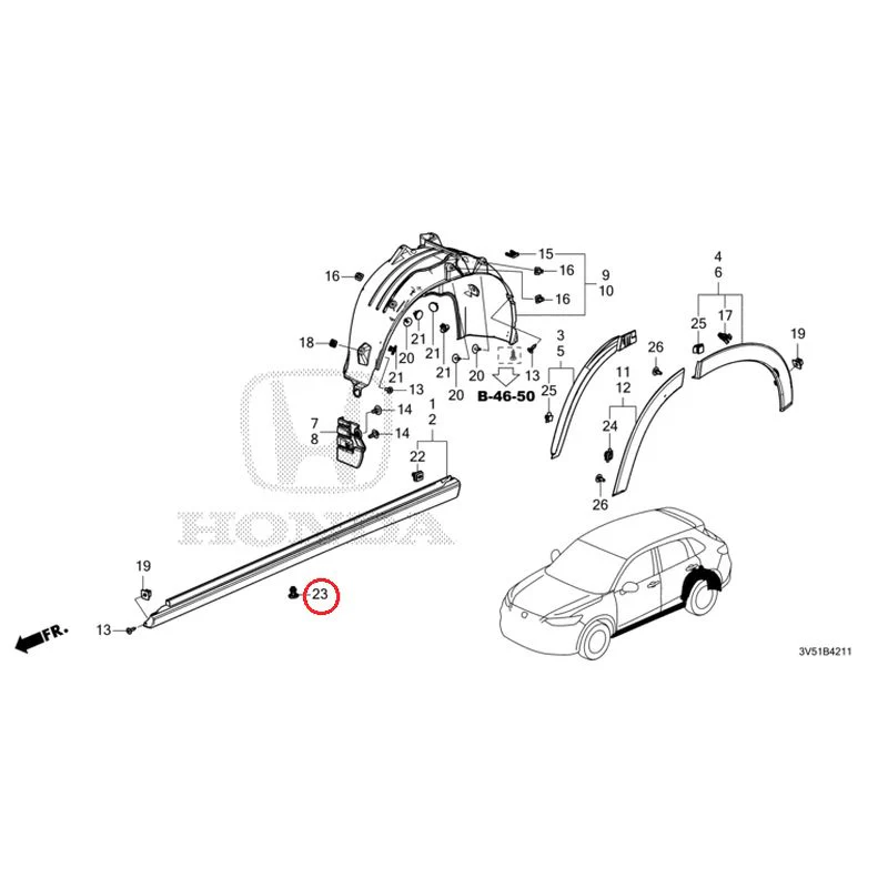[NEW] JDM HONDA ZR-V e:HEV RZ4 2025 Side Sill Garnish/Protector GENUINE OEM - Image 60
