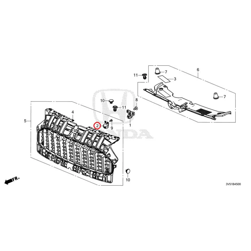 [NEW] JDM HONDA ZR-V e:HEV RZ4 2025 Front Grill GENUINE OEM - Image 3