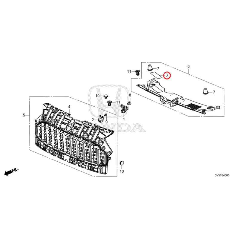 [NEW] JDM HONDA ZR-V e:HEV RZ4 2025 Front Grill GENUINE OEM - Image 4