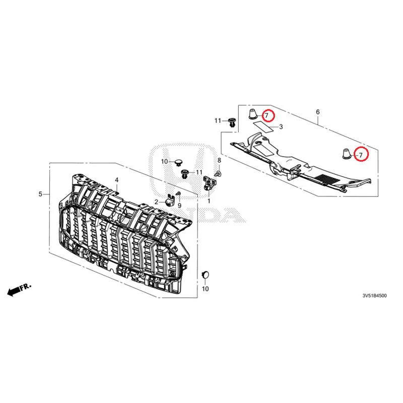 [NEW] JDM HONDA ZR-V e:HEV RZ4 2025 Front Grill GENUINE OEM - Image 7