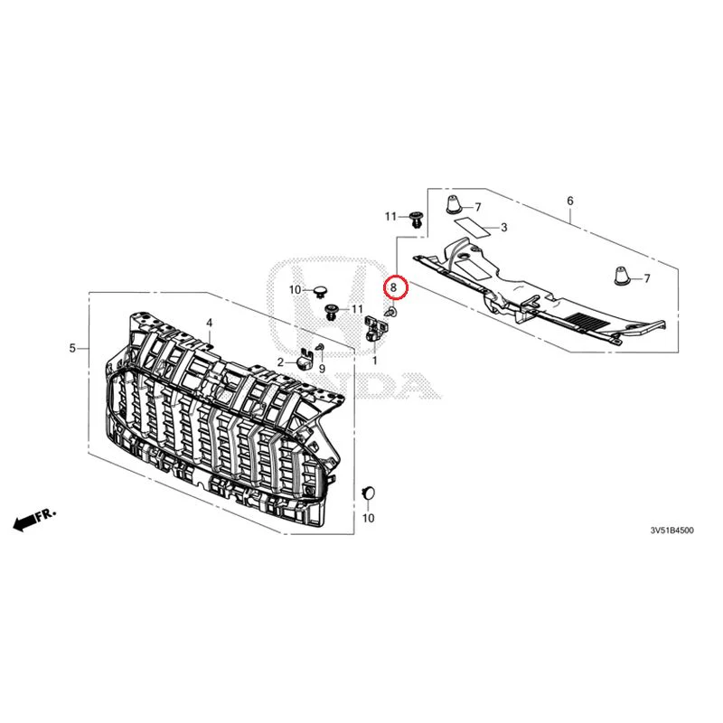 [NEW] JDM HONDA ZR-V e:HEV RZ4 2025 Front Grill GENUINE OEM - Image 8
