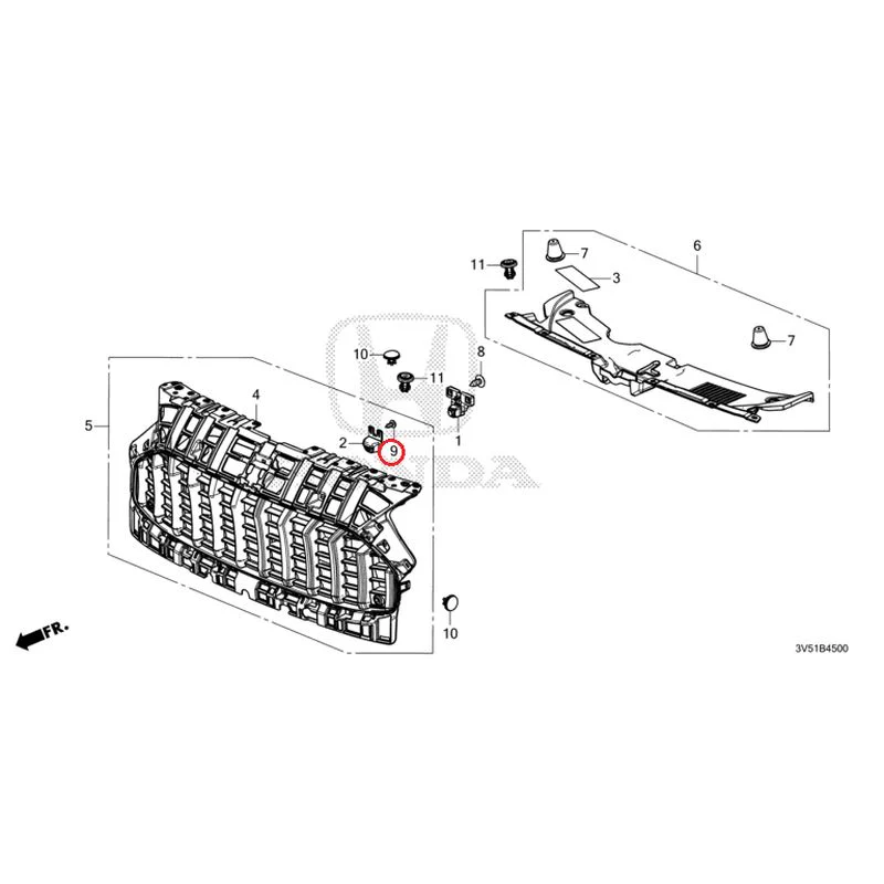 [NEW] JDM HONDA ZR-V e:HEV RZ4 2025 Front Grill GENUINE OEM - Image 9