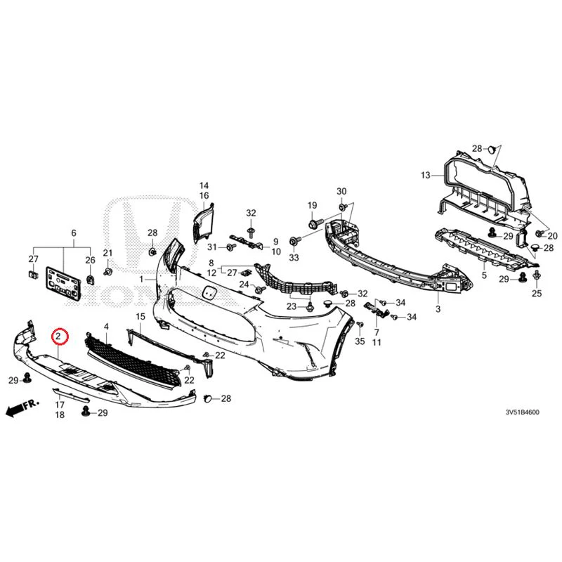 [NEW] JDM HONDA ZR-V e:HEV RZ4 2025 Front Bumper GENUINE OEM - Image 12