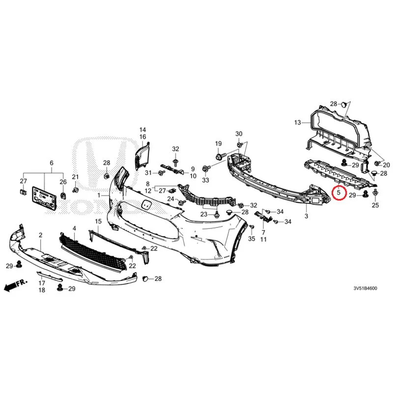 [NEW] JDM HONDA ZR-V e:HEV RZ4 2025 Front Bumper GENUINE OEM - Image 18