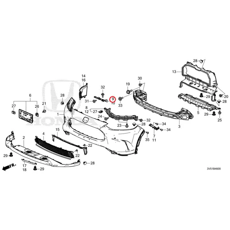 [NEW] JDM HONDA ZR-V e:HEV RZ4 2025 Front Bumper GENUINE OEM - Image 22