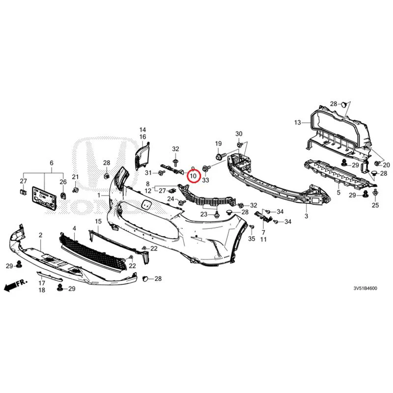 [NEW] JDM HONDA ZR-V e:HEV RZ4 2025 Front Bumper GENUINE OEM - Image 23