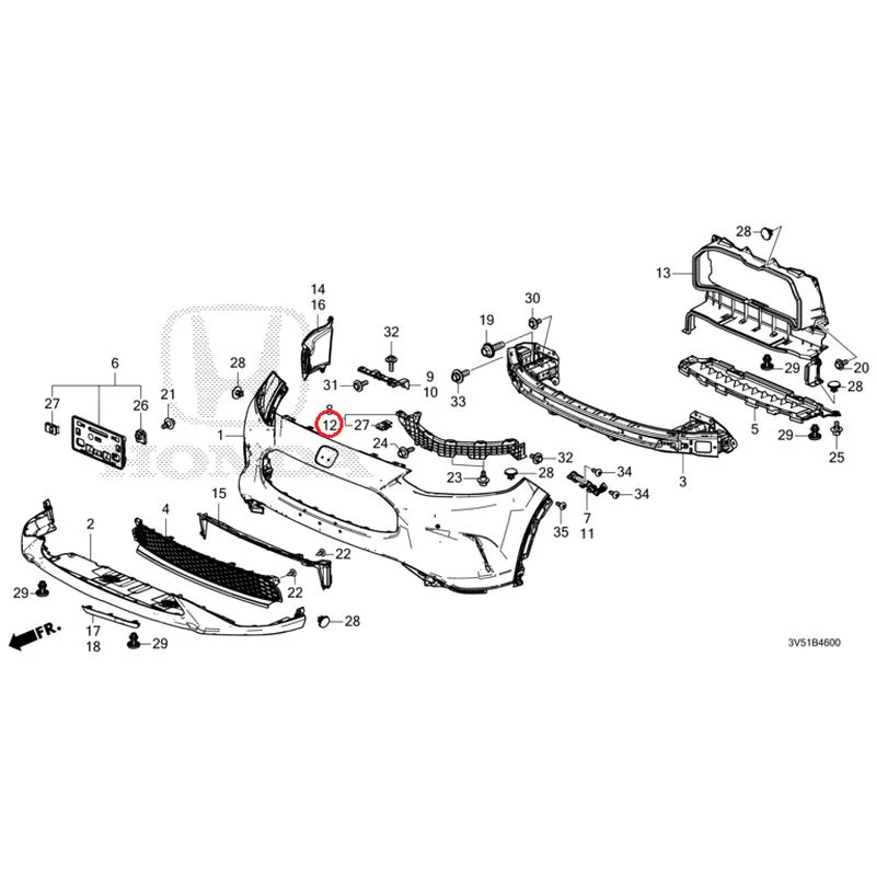 [NEW] JDM HONDA ZR-V e:HEV RZ4 2025 Front Bumper GENUINE OEM - Image 25