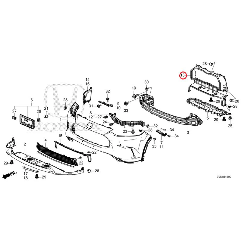 [NEW] JDM HONDA ZR-V e:HEV RZ4 2025 Front Bumper GENUINE OEM - Image 26