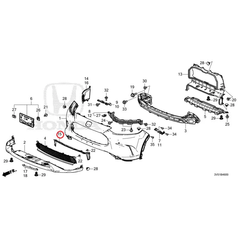 [NEW] JDM HONDA ZR-V e:HEV RZ4 2025 Front Bumper GENUINE OEM - Image 28