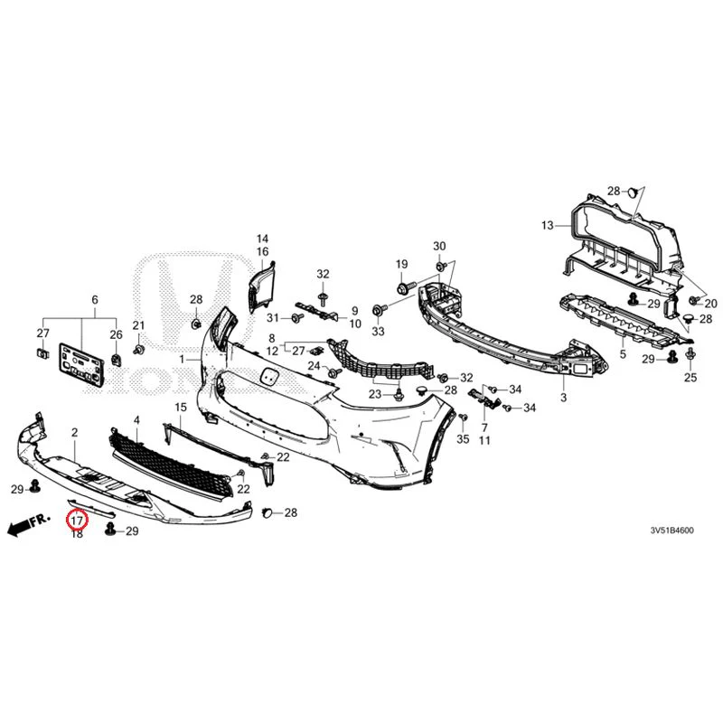[NEW] JDM HONDA ZR-V e:HEV RZ4 2025 Front Bumper GENUINE OEM - Image 30