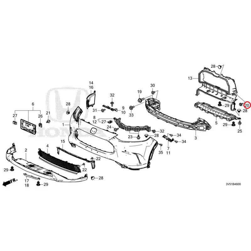 [NEW] JDM HONDA ZR-V e:HEV RZ4 2025 Front Bumper GENUINE OEM - Image 33