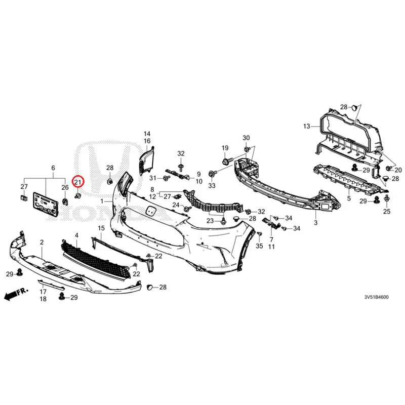[NEW] JDM HONDA ZR-V e:HEV RZ4 2025 Front Bumper GENUINE OEM - Image 34