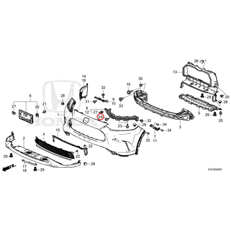 [NEW] JDM HONDA ZR-V e:HEV RZ4 2025 Front Bumper GENUINE OEM - Image 37