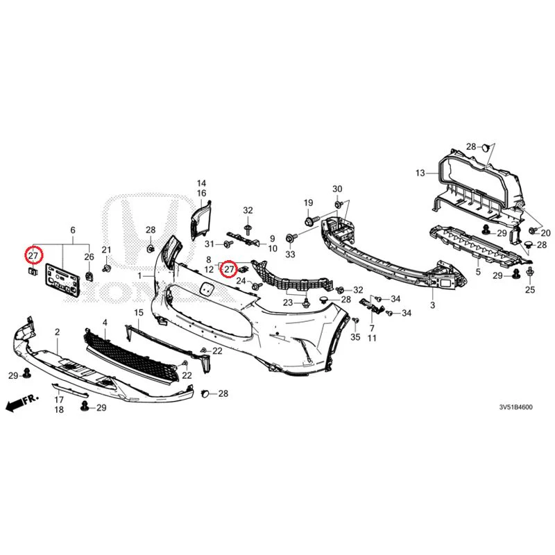 [NEW] JDM HONDA ZR-V e:HEV RZ4 2025 Front Bumper GENUINE OEM - Image 40