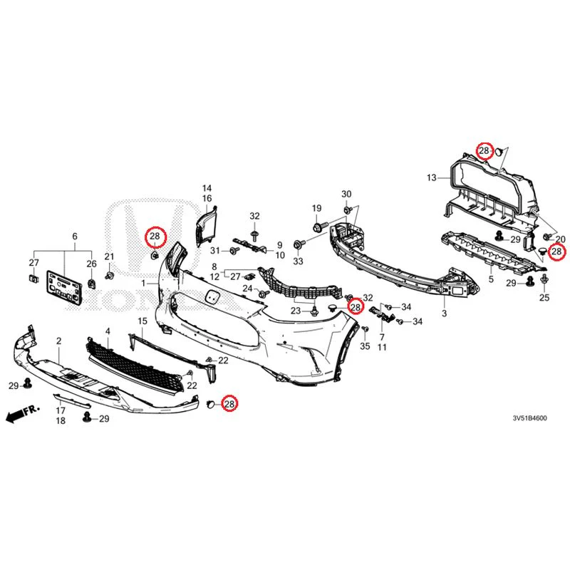 [NEW] JDM HONDA ZR-V e:HEV RZ4 2025 Front Bumper GENUINE OEM - Image 41