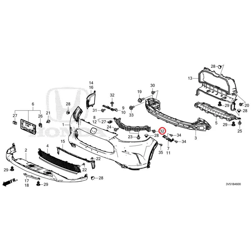 [NEW] JDM HONDA ZR-V e:HEV RZ4 2025 Front Bumper GENUINE OEM - Image 45