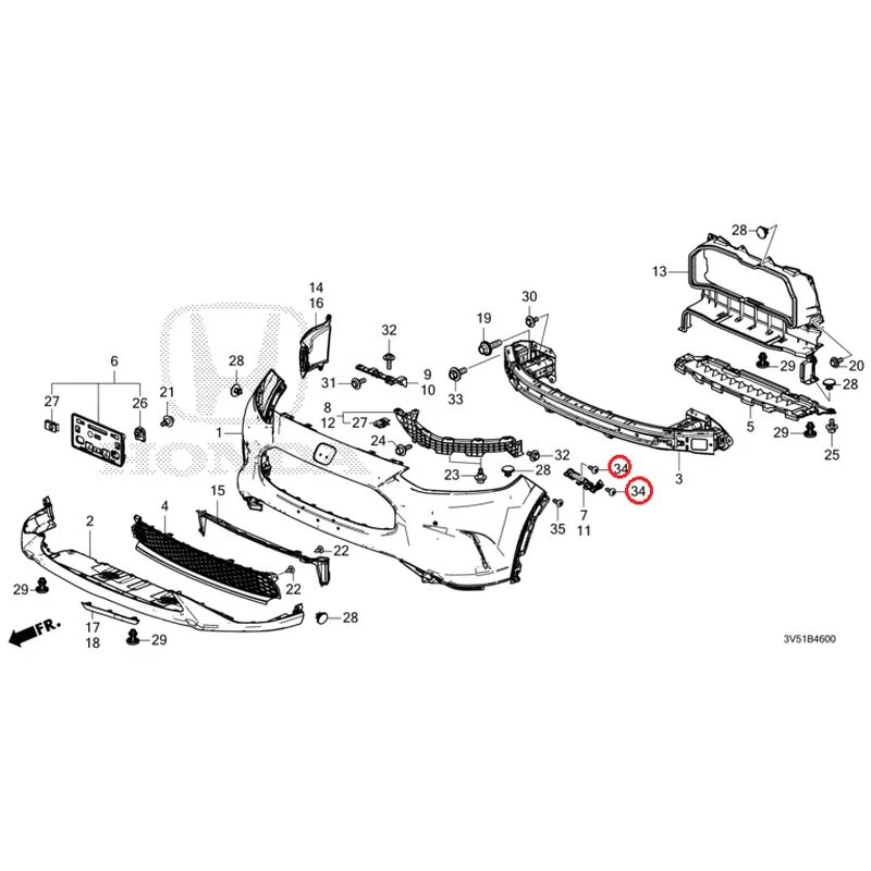 [NEW] JDM HONDA ZR-V e:HEV RZ4 2025 Front Bumper GENUINE OEM - Image 47