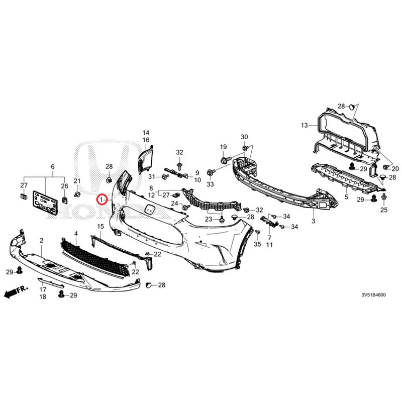 [NEW] JDM HONDA ZR-V e:HEV RZ4 2025 Front Bumper GENUINE OEM - Image 6